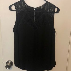 Shear black lace blouse